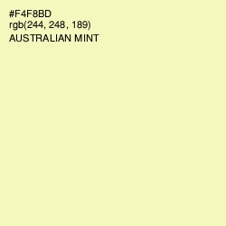 #F4F8BD - Australian Mint Color Image